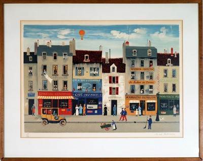 Lot 180 - Michel Delacroix (French b.1933) French Street Scene