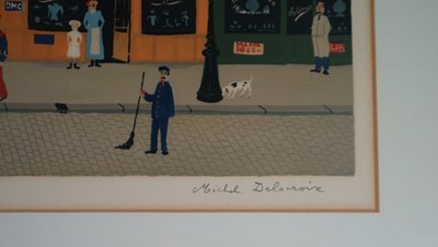 Lot 180 - Michel Delacroix (French b.1933) French Street Scene