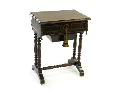 Lot 487 - A Victorian mahogany work table