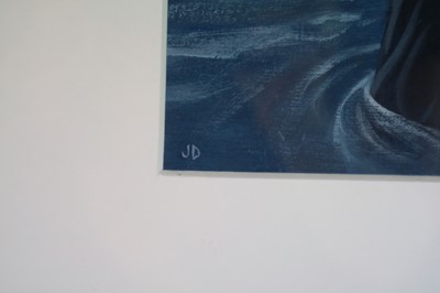 Lot 172 - James Donovan (British b.1974) Man Staring out to Sea wearing Paper Crown
