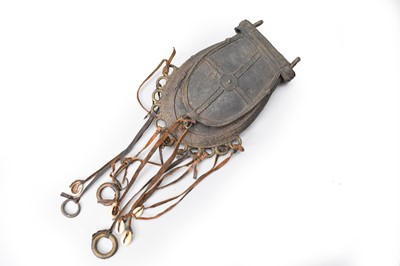 Lot 271 - A Benin bronze 'voodoo' wedding purse