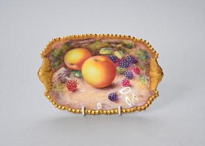 Lot 52 - A Royal Worcester rectangular dish painted by Freeman
