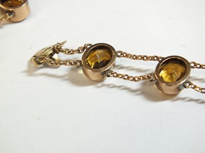 Lot 128 - A 19th century citrine riviere necklace