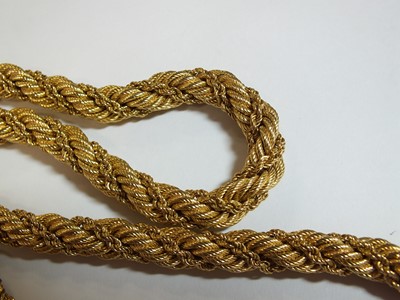 Lot 84 - An 18ct gold double rope twist chain necklace