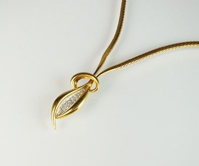 Lot 113 - A Boodles 18ct gold diamond set necklace