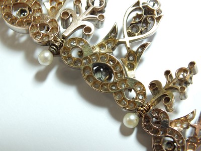 Lot 53 - A 19th century diamond fringe necklace