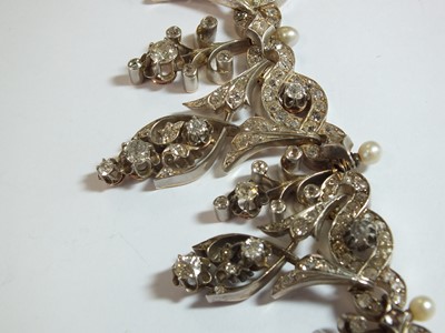 Lot 53 - A 19th century diamond fringe necklace