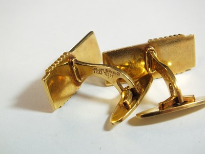 Lot 41 - A pair of 18ct gold Georg Jensen cufflinks