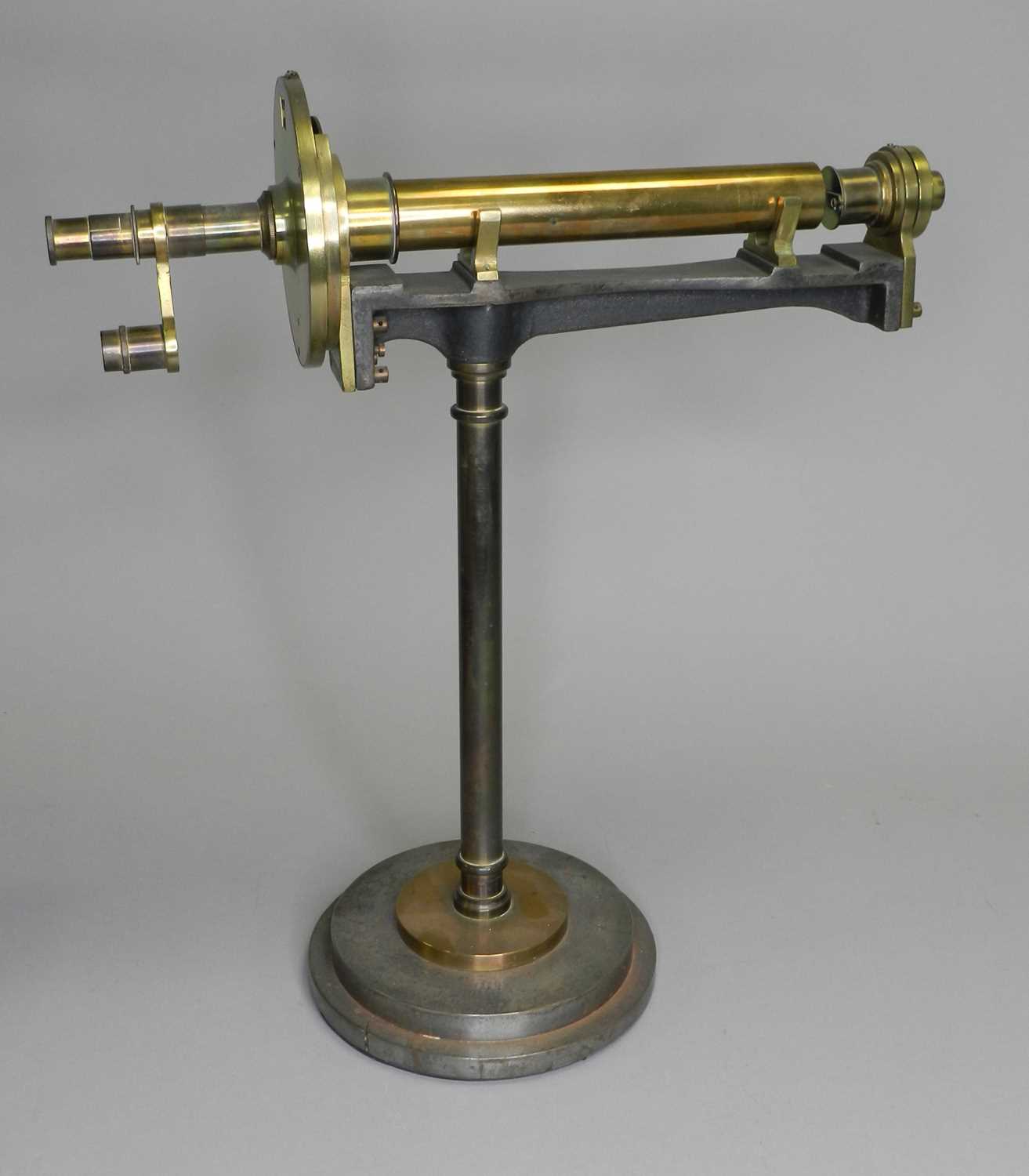 Lot 319 - A lacquered brass polarimeter by W. & J. George Ltd, Birmingham