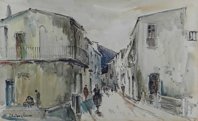 Lot 266 - Josep Martinez Lozano (Spanish 1923-2006) Continental Street Scene