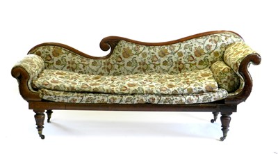 Lot 351 - A William IV/Victorian mahogany upholstered chaise