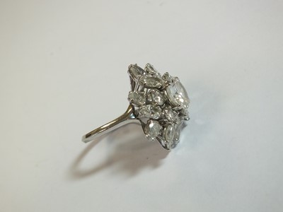 Lot 35 - An impressive diamond cluster ring by...