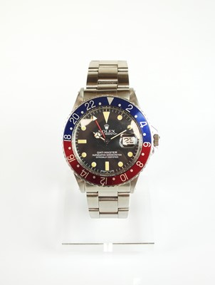 Lot 152 - A Gentleman's stainless steel Rolex Oyster Perpetual GMT Master 'Pepsi' bracelet watch