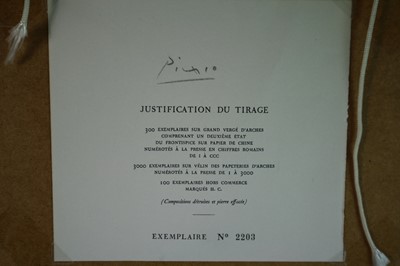 Lot 196 - Honoré de Balzac (1799–1850) Le Père Goriot Book and Pablo Picasso Lithograph