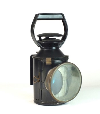 Lot 111 - A British Railway metal lantern, probably a reproduction