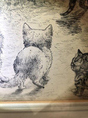 Lot 233 - Louis Wain (British 1860-1939), illustration for Madame Tabby's Establishment