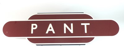 Lot 429 - A good reproduction, metal totem BR (W) for Pant, by Trackside