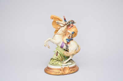 Lot 436 - A Capodimonte figure of Napoleon on Marengo