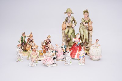 Lot 440 - A group of various Continental porcelain figures and a Royal Worcester figure