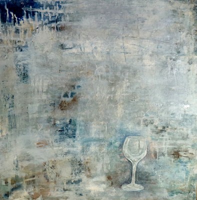 Lot 158 - Su Ling Wang (Taiwanese Contemporary) Abstract with Wine Glass