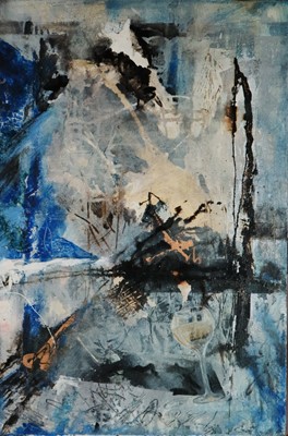 Lot 159 - Su Ling Wang(Taiwanese Contemporary) Abstract with Wine Glass