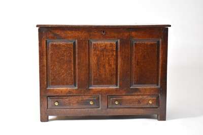 Lot 241 - An 18th century oak mule chest