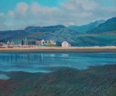 Lot 106 - Denby Sweeting (1936-2020) Barmouth Beach and Bathhouse