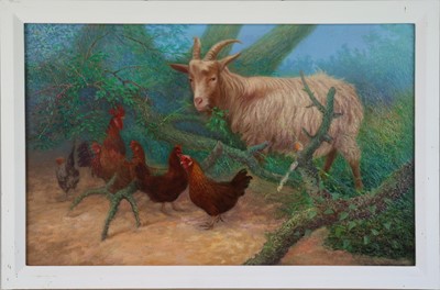 Lot 176 - Denby Sweeting (British 1936-2020) Pair of Oil Studies with Goats