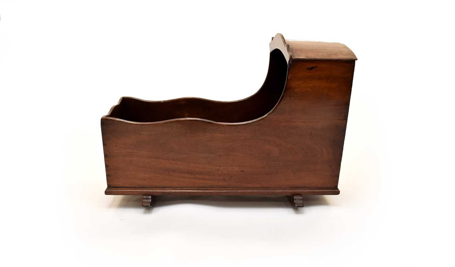 Lot 602 - A George III, solid mahogany, rocking cradle