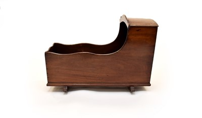 Lot 602 - A George III, solid mahogany, rocking cradle