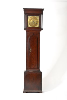 Lot 165 - An 18th century painted 30-hour longcase clock