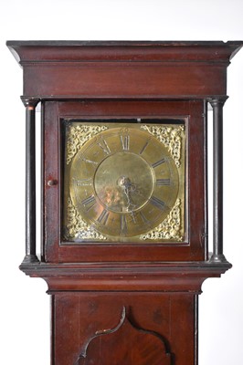 Lot 165 - An 18th century painted 30-hour longcase clock