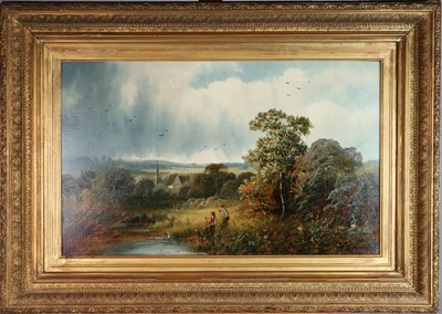 Lot 296 - Sidney Holley? (British School, late 19th century), a river landscape