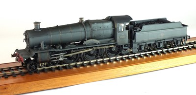 Lot 136 - A good O-gauge, scratch-built model of the steam locomotive 'Compton Manor, '7807', with tender (3)
