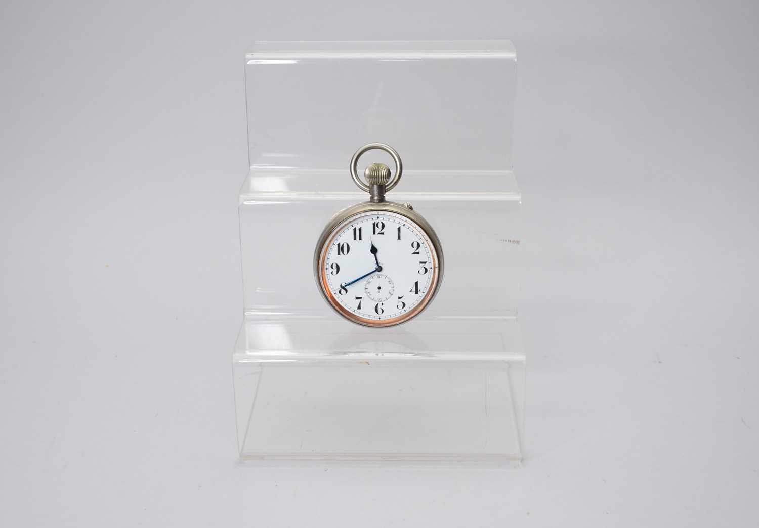 Lot 152 - An Edwardian 'goliath' eight-day pocket watch clock