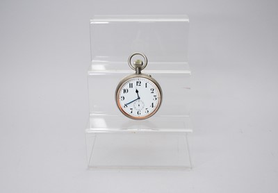 Lot 152 - An Edwardian 'goliath' eight-day pocket watch clock