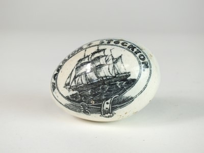 Lot 262 - English North-East pottery pearlware darning egg