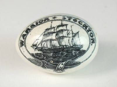 Lot 262 - English North-East pottery pearlware darning egg