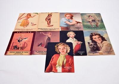 Lot 410 - A group of 1950s advertising boards featuring glamourous ladies