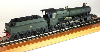 Lot 142 - A good O-gauge, scratch-built model of the steam locomotive, GWR, 'Frilsham Manor', with tender