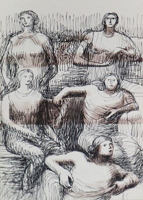 Lot 222 - Henry Moore (1898-1986) Five Ladies Seated