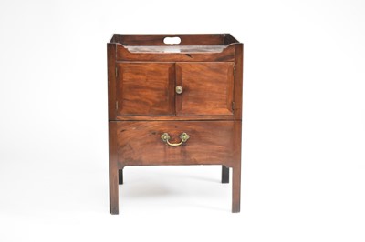 Lot 630 - A George III mahogany pot cupboard