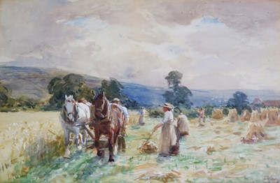 Lot 222 - John Atkinson (1863-1924) Haymaking