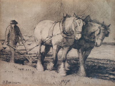 Lot 223 - John Atkinson (1863-1924) Plough Team