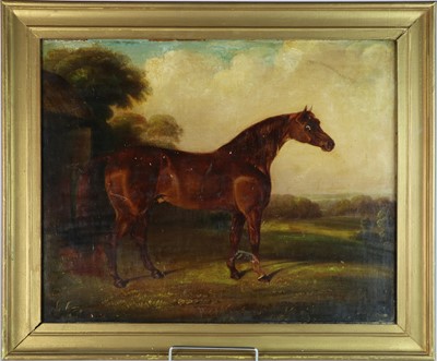 Lot 197 - Circle of George Morland (1763-1804) Chestnut Horse in a Field