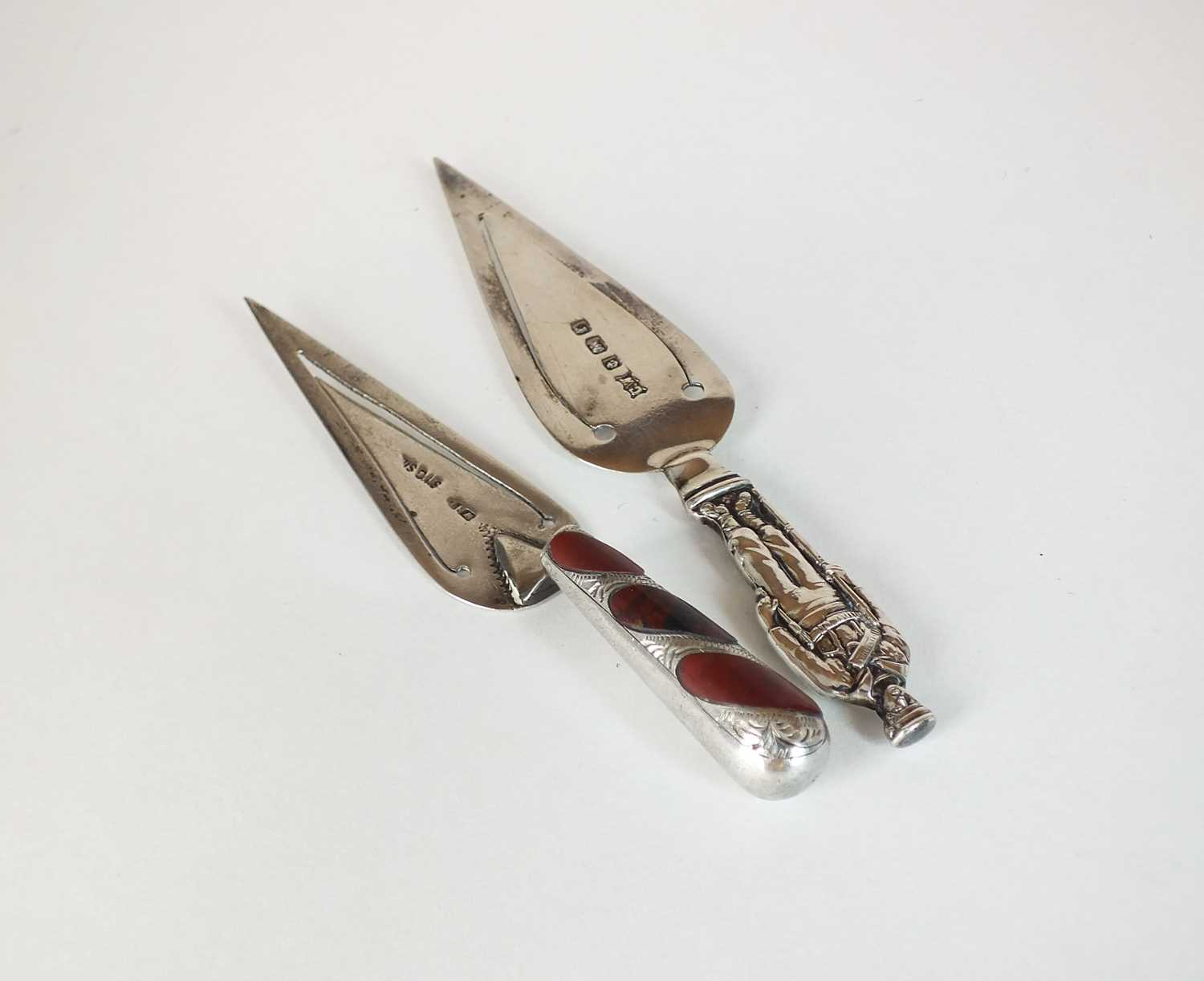 Lot 23 - Two silver bookmarks