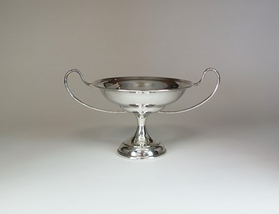 Lot 18 - A two handled pedestal silver dish