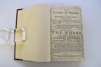 Lot 55 - RIVERIUS, Lazarus, The Practice of Physick....