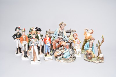 Lot 308 - An assorted group of Italian and other figures...