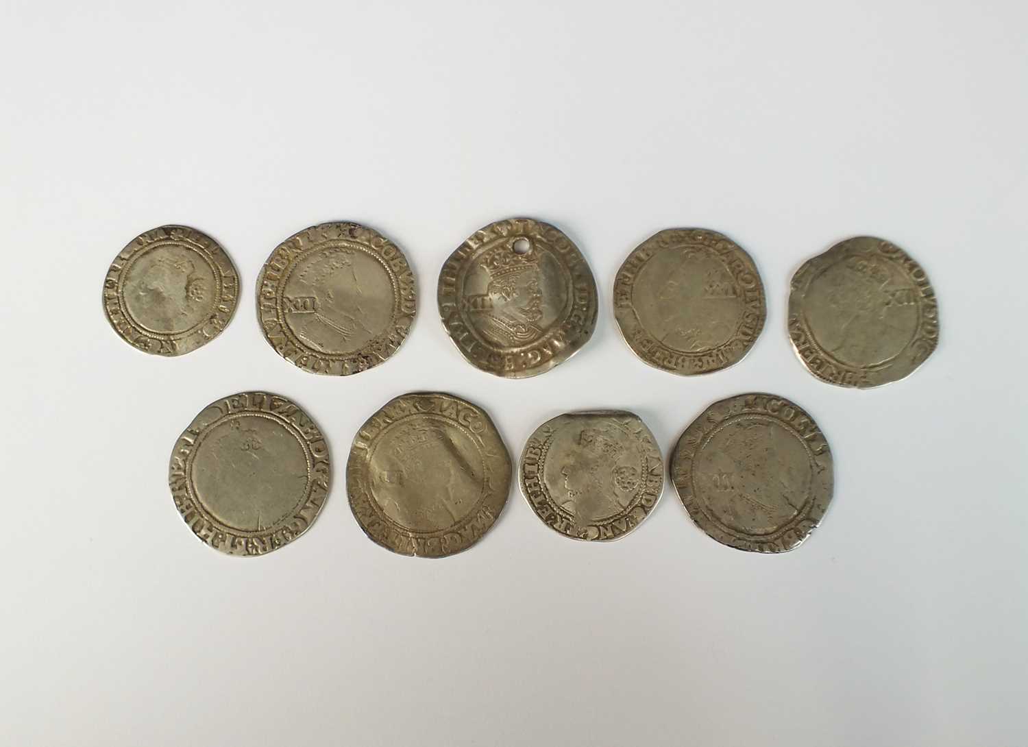 Lot 154 - A collection of nine hammered silver coins from The Bridgwater Hoard